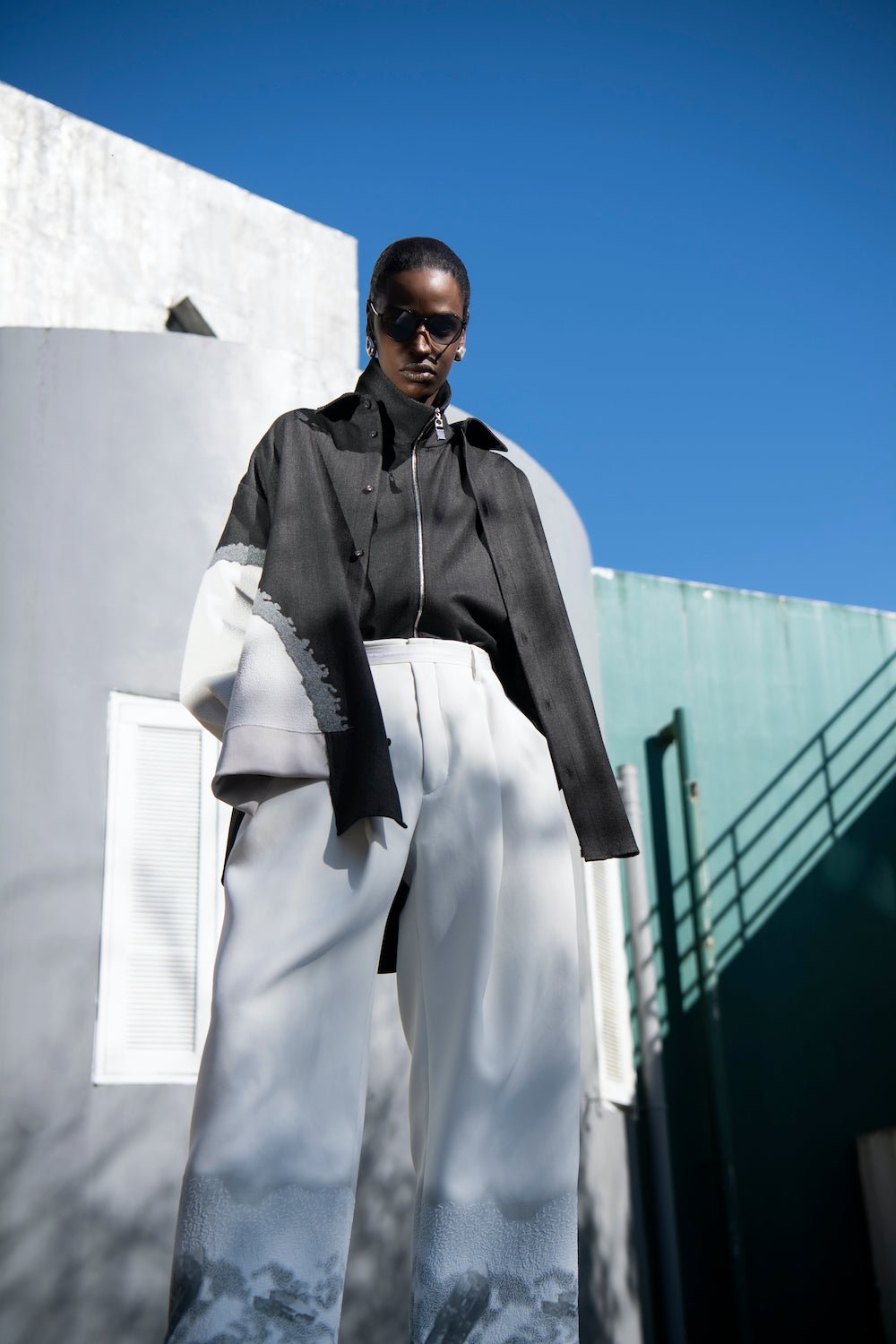 LB23AW-SHBL01-CWE-PL | ダブルカフストラックシャツジャケット | IRON×PLASTER