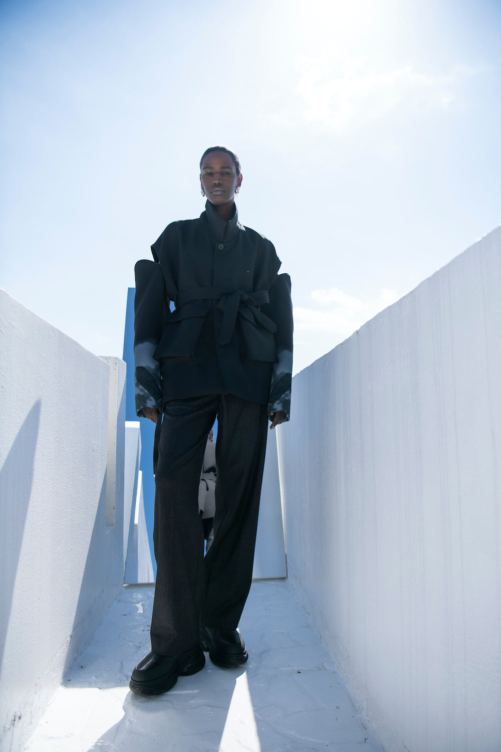LB23AW-MJK01-TC-DA | 3Dグラフィックデタッチャブルフィールドジャケット | BLACK