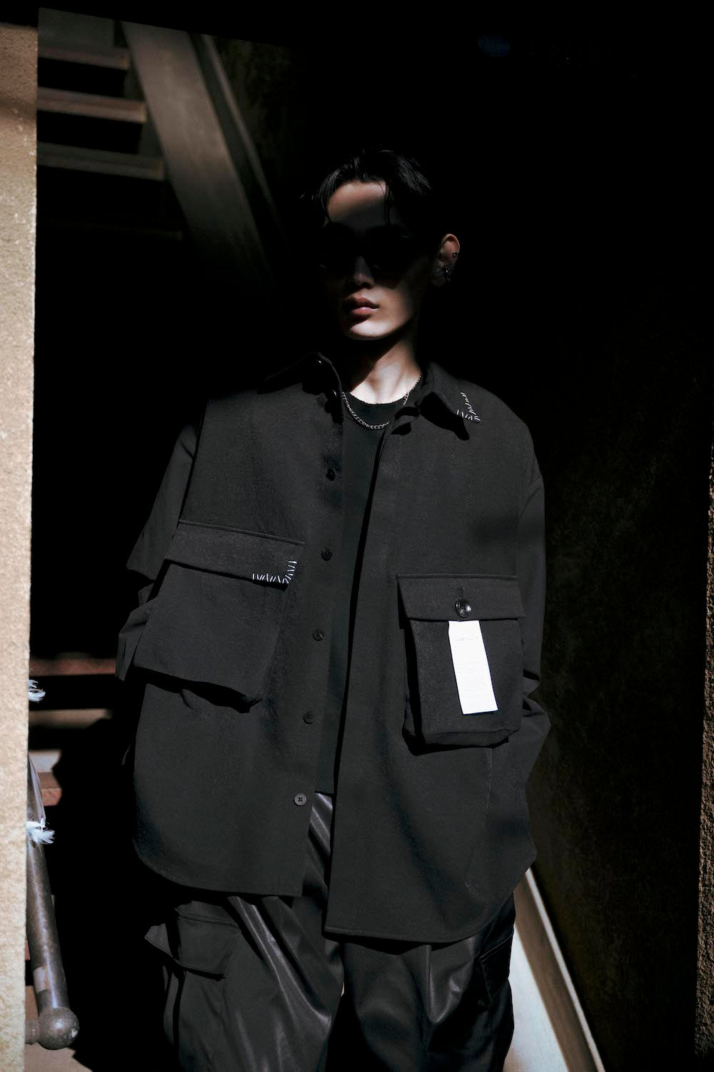 LB24AW-SH07-PAK-NBG | 手工缝制CPO 衬衫夹克| 黑色