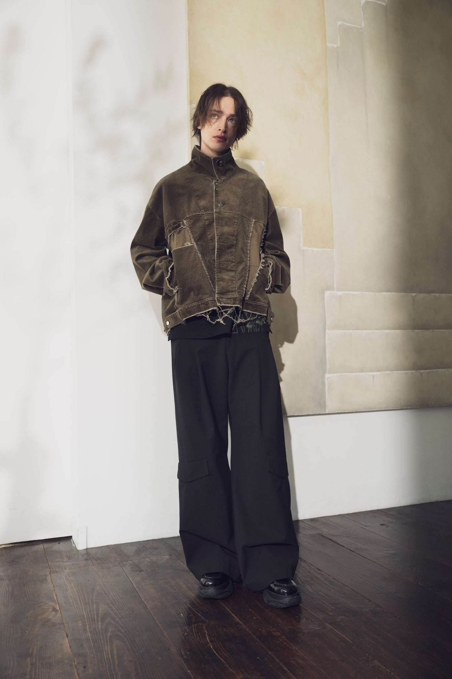 LB25AW-JK02-CDR | Reconstructed Carpenter Jacket (Corduroy) | OLIVE