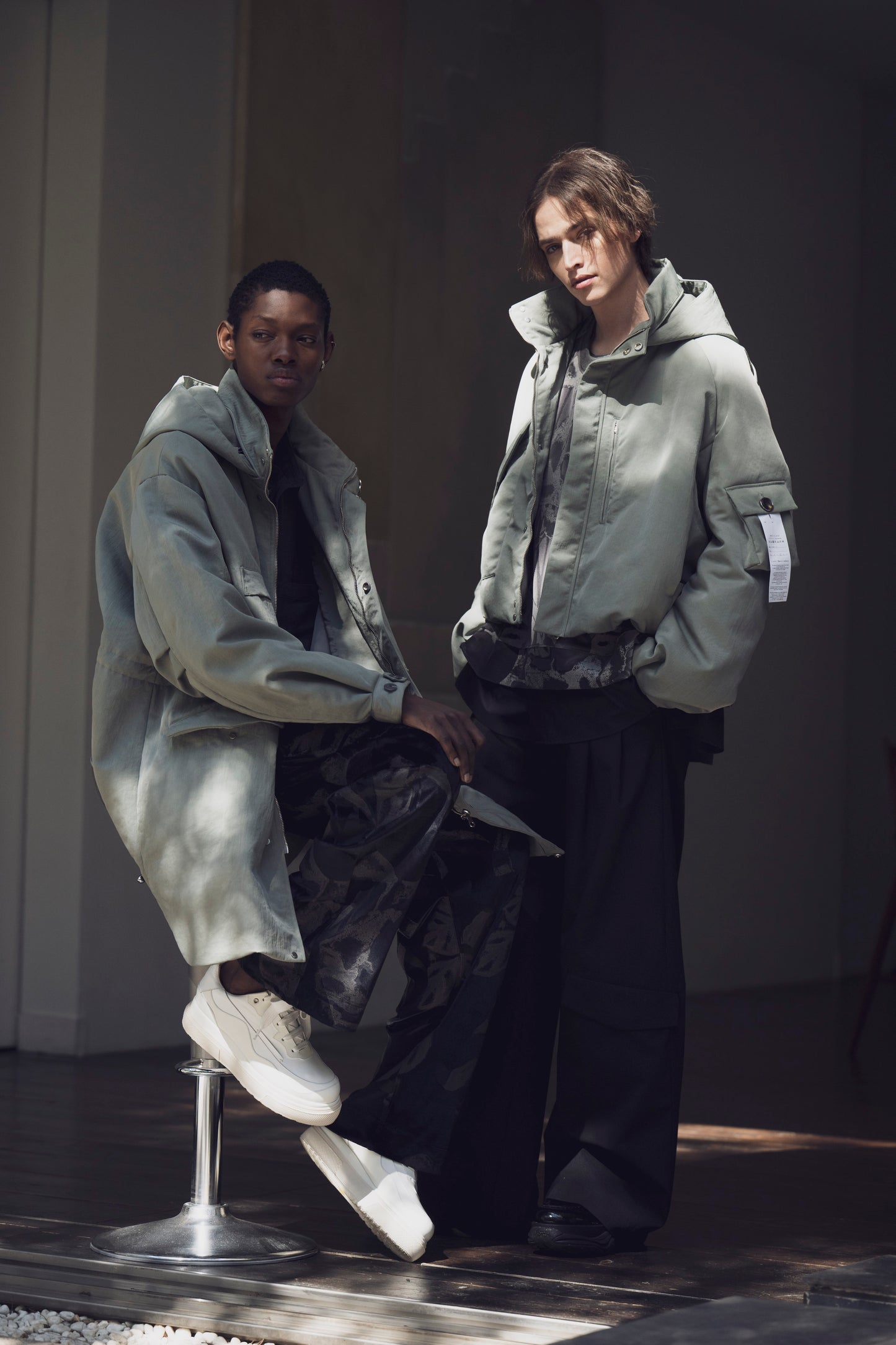<last>
LB25AW-PT08-PVL | 3D Printed Velour Jersey Easy Pants | BLACK</last>