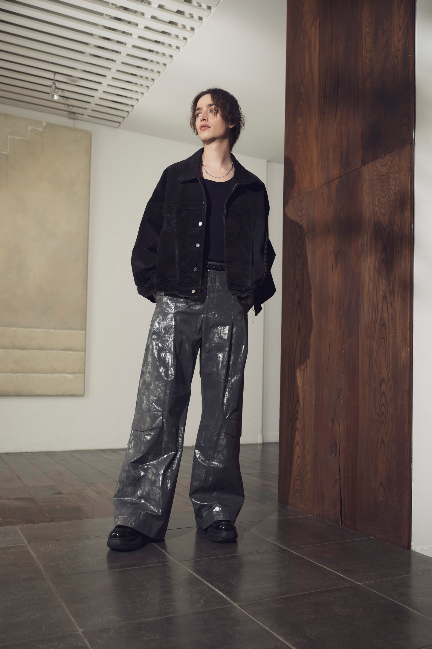 LB25AW-JK02-CDR | Reconstructed Carpenter Jacket (Corduroy) | BLACK