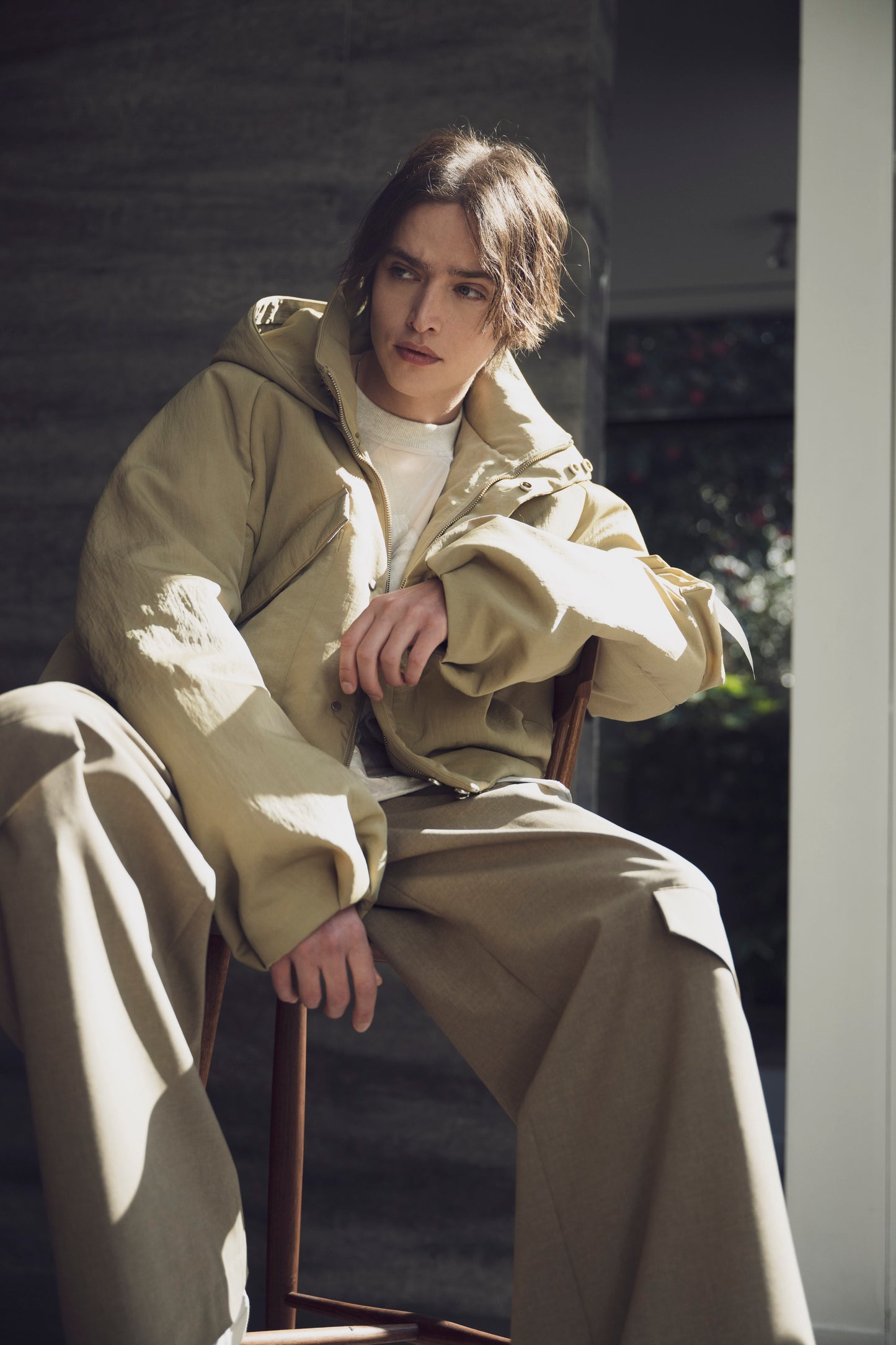 LB25AW-BL03-VTN | QUOISM®️パッティングショートフードブルゾン | BLOND