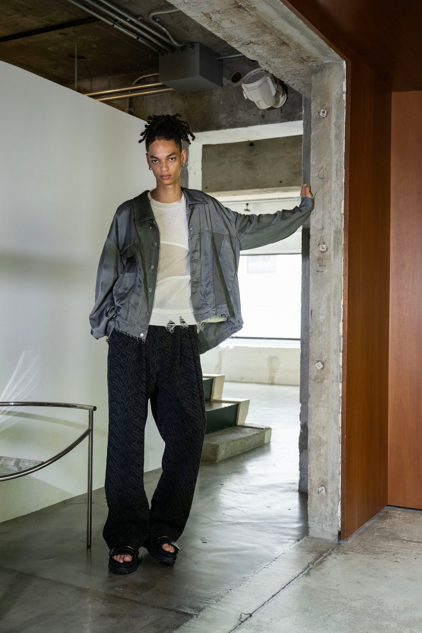 LB26SS-JK02-PDC | ピグメントウォッシュド再構築カーペンターデニムジャケット | SLATE GRAY