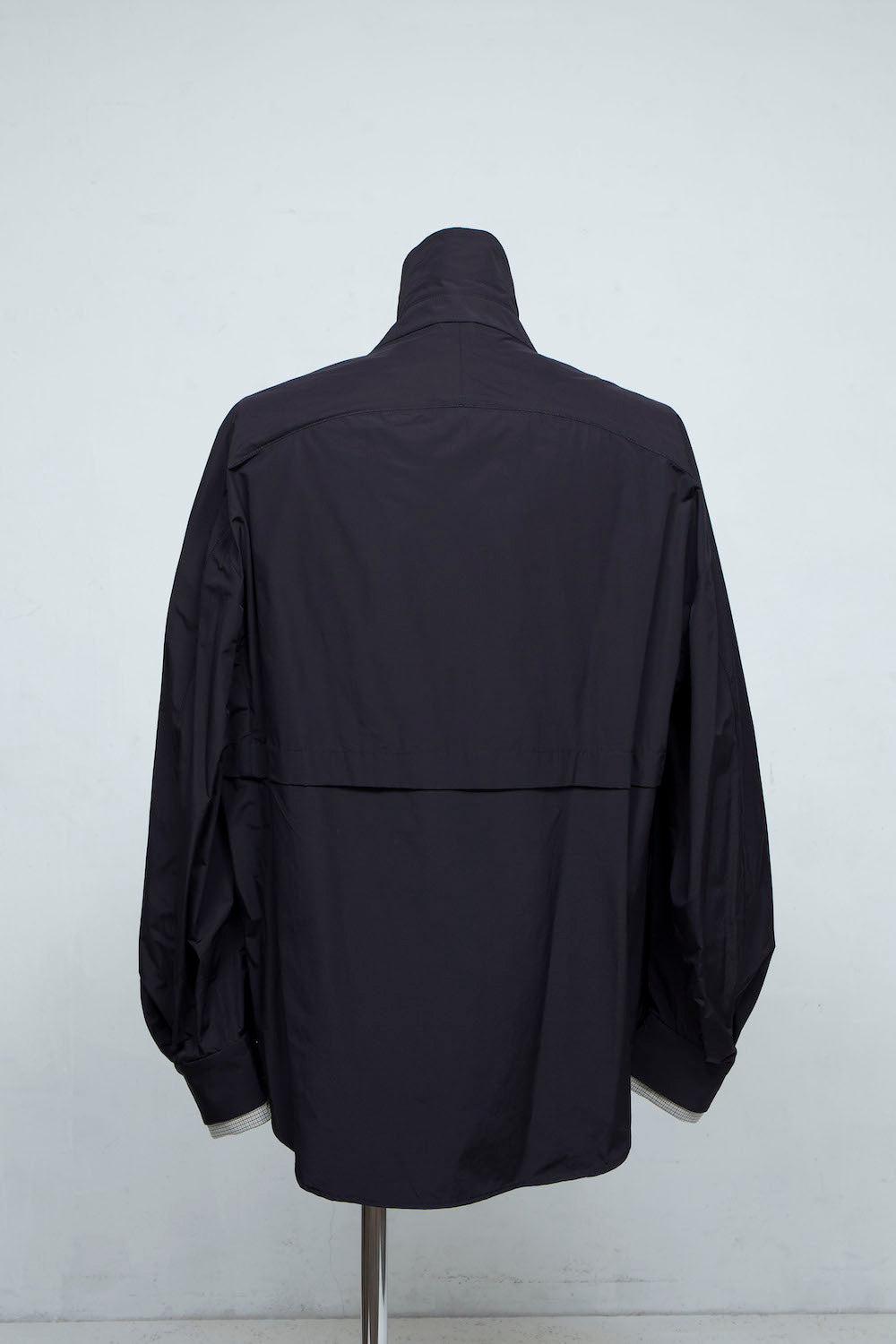 LB24SS-SHBL01-TFT | Powder Touch Taffeta Track Shirt Jacket | BLACK