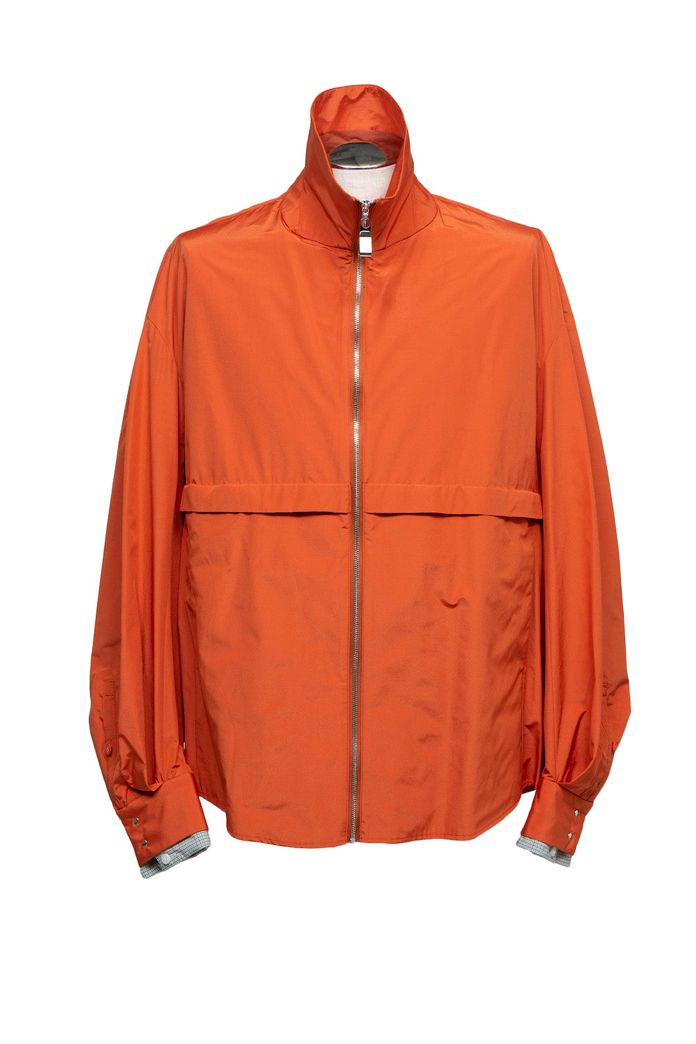 LB24SS-SHBL01-TFT | パウダータッチタフタトラックシャツジャケット | BURNT ORANGE