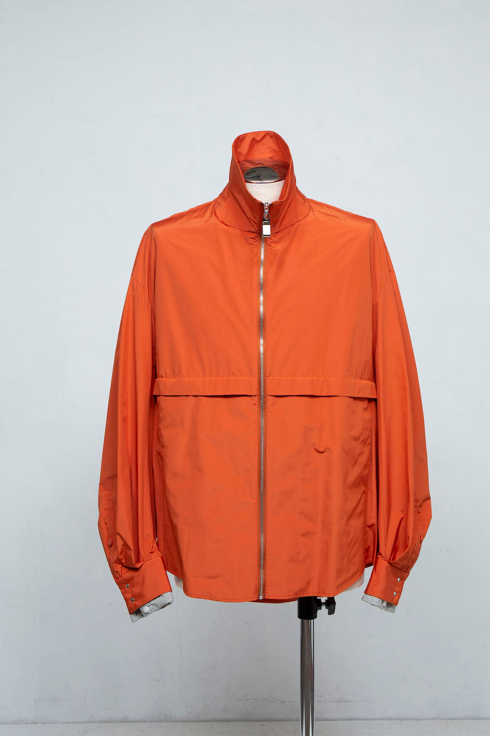 LB24SS-SHBL01-TFT | パウダータッチタフタトラックシャツジャケット | BURNT ORANGE