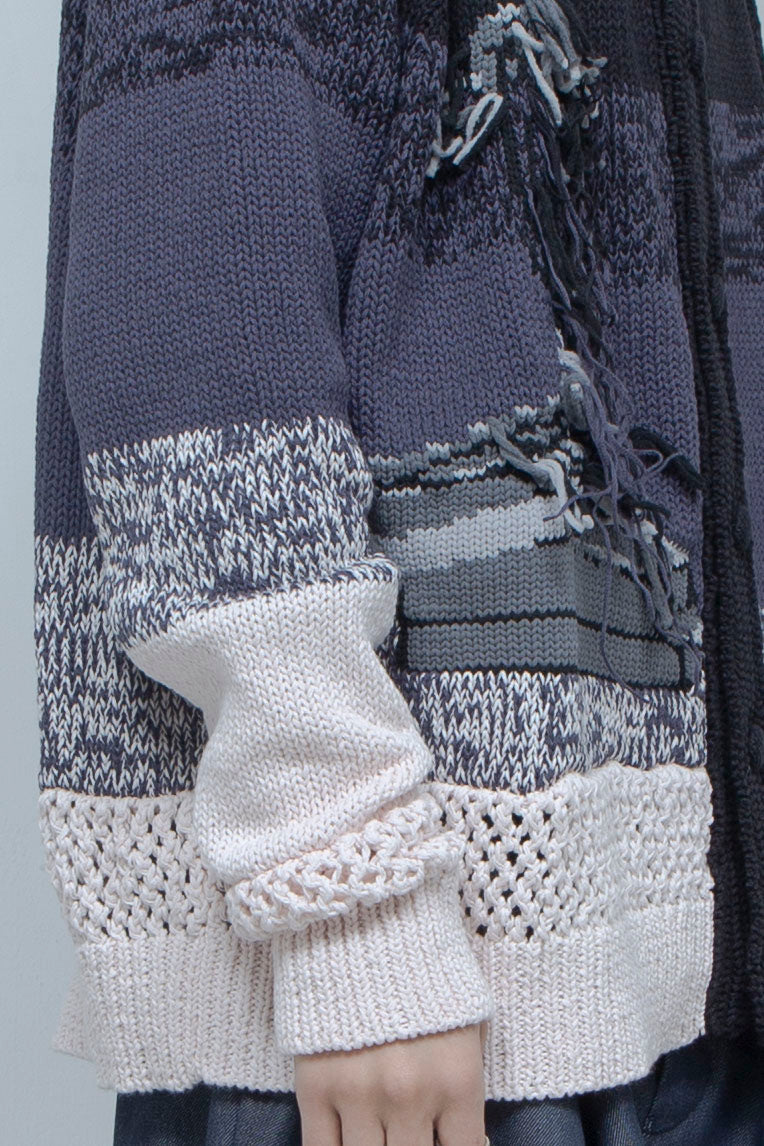 【60%off】LB24SS-KNSH01 | インターシャニットシャツカーディガン | BLACK