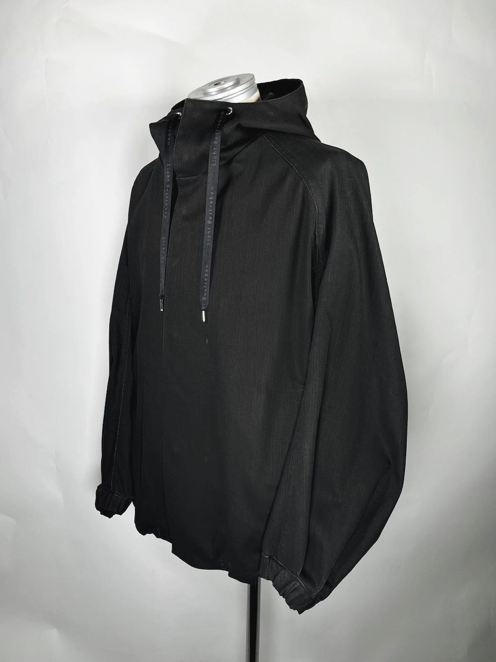 LB23SS-BL03-PDN | ピグメントダイドフードブルゾン | BLACK PIGMENT DYED