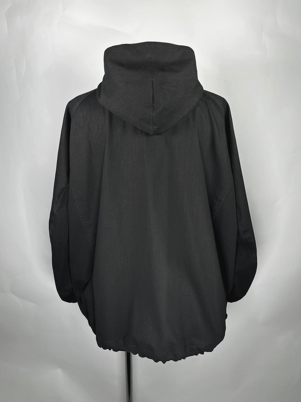 LB23SS-BL03-PDN | ピグメントダイドフードブルゾン | BLACK PIGMENT DYED