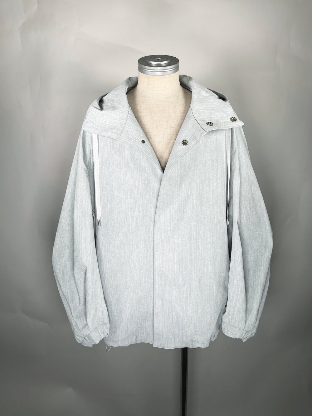 LB23SS-BL03-PDN | ピグメントダイドフードブルゾン | WHITE PIGMENT DYED