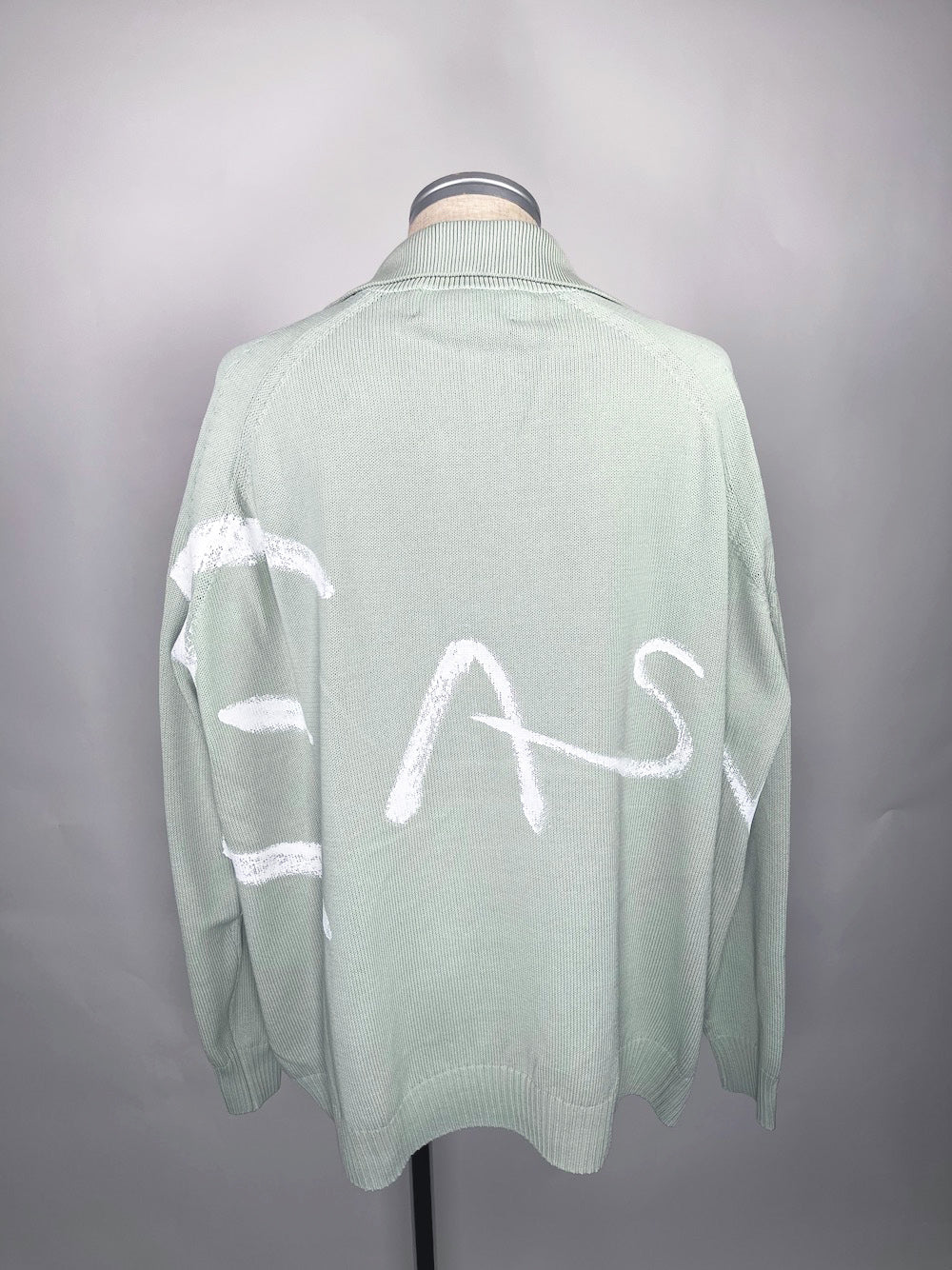 LB23SS-KN01-HP | ハンドペイントスキッパーポロニット | SPRINGGREEN