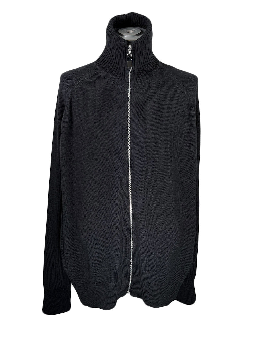 LB23SS-KN01-HP | ハイネックニットブルゾン(ドライバーズニット) | BLACK