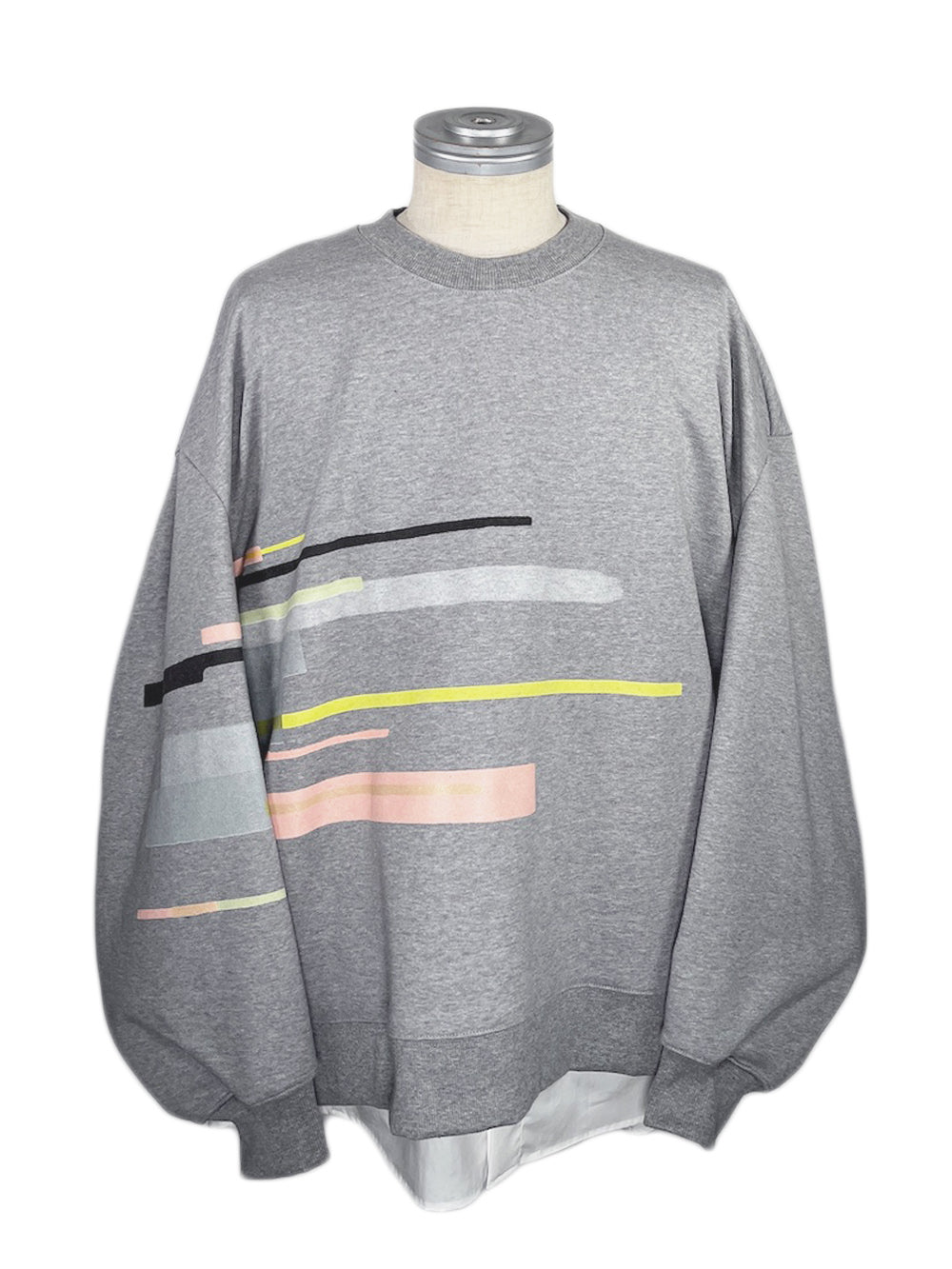 LB23SS-PO04-FPR | Mix Print Ensemble Pullover | GRAY MARL