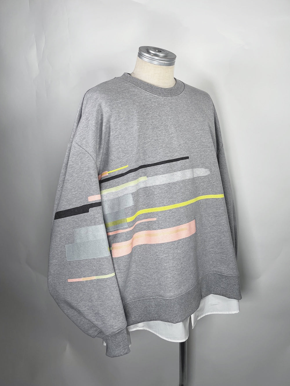 LB23SS-PO04-FPR | Mix Print Ensemble Pullover | GRAY MARL