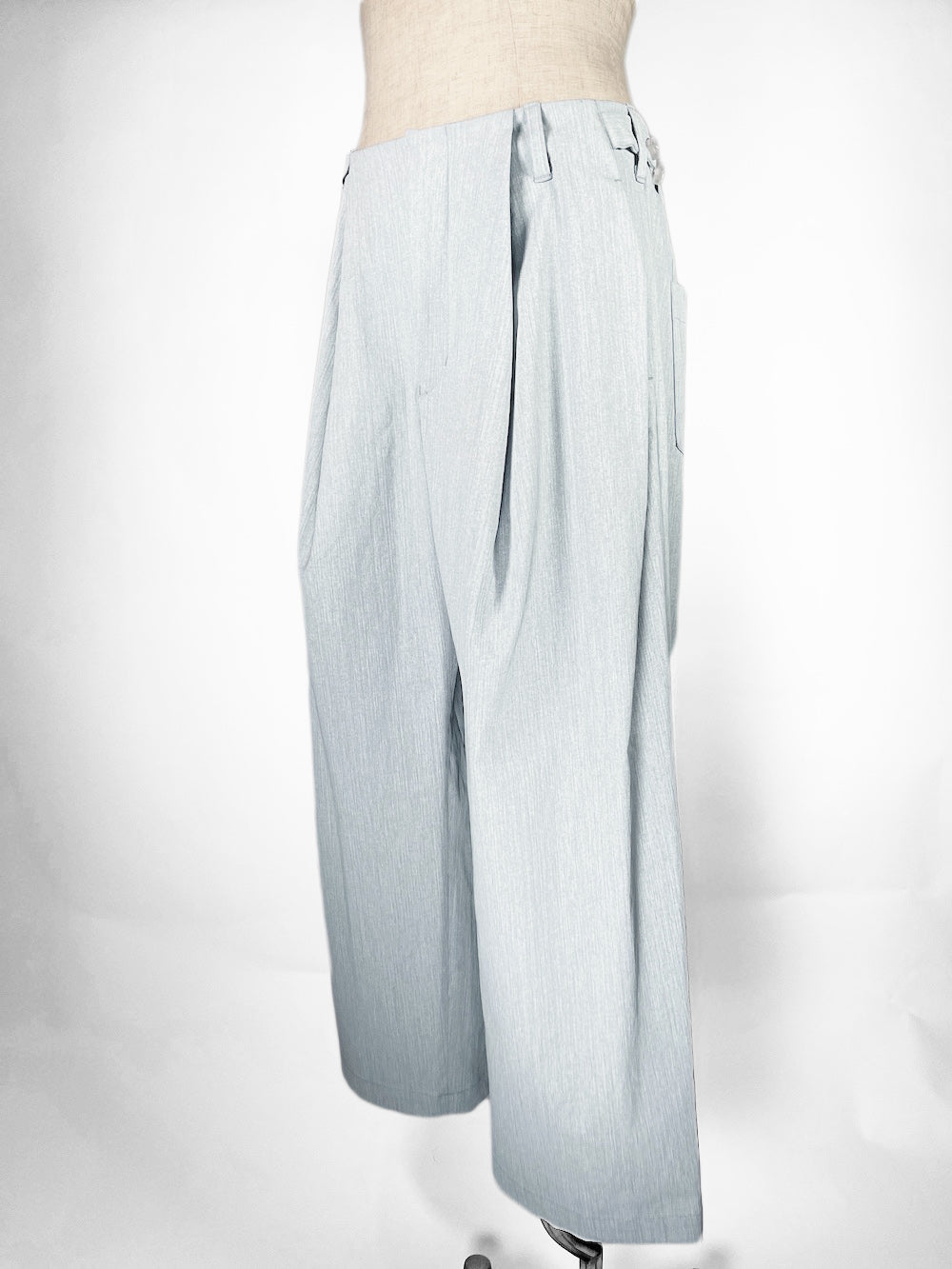 LB23SS-PT05-PDN | ピグメントダイドポケットタックワイドパンツ | WHITE PIGMENT DYED