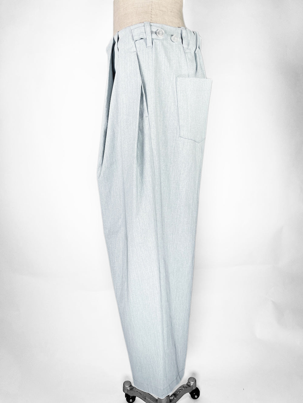 LB23SS-PT05-PDN | ピグメントダイドポケットタックワイドパンツ | WHITE PIGMENT DYED