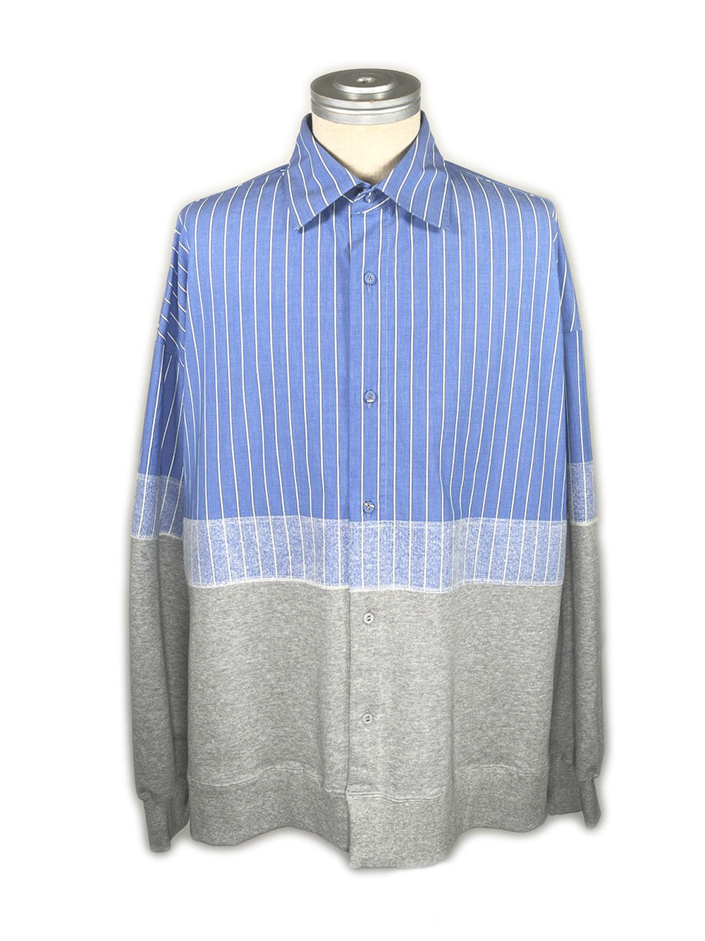 LB23SS-SH01-NDP | ニードルパンチドッキングシャツ | BLUESTRIPE×GRAY