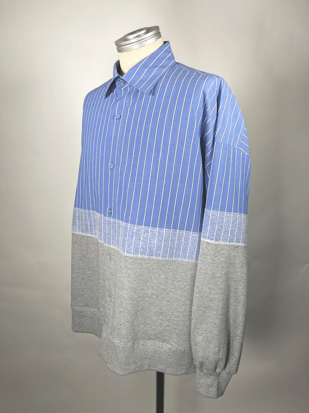 LB23SS-SH01-NDP | ニードルパンチドッキングシャツ | BLUESTRIPE×GRAY