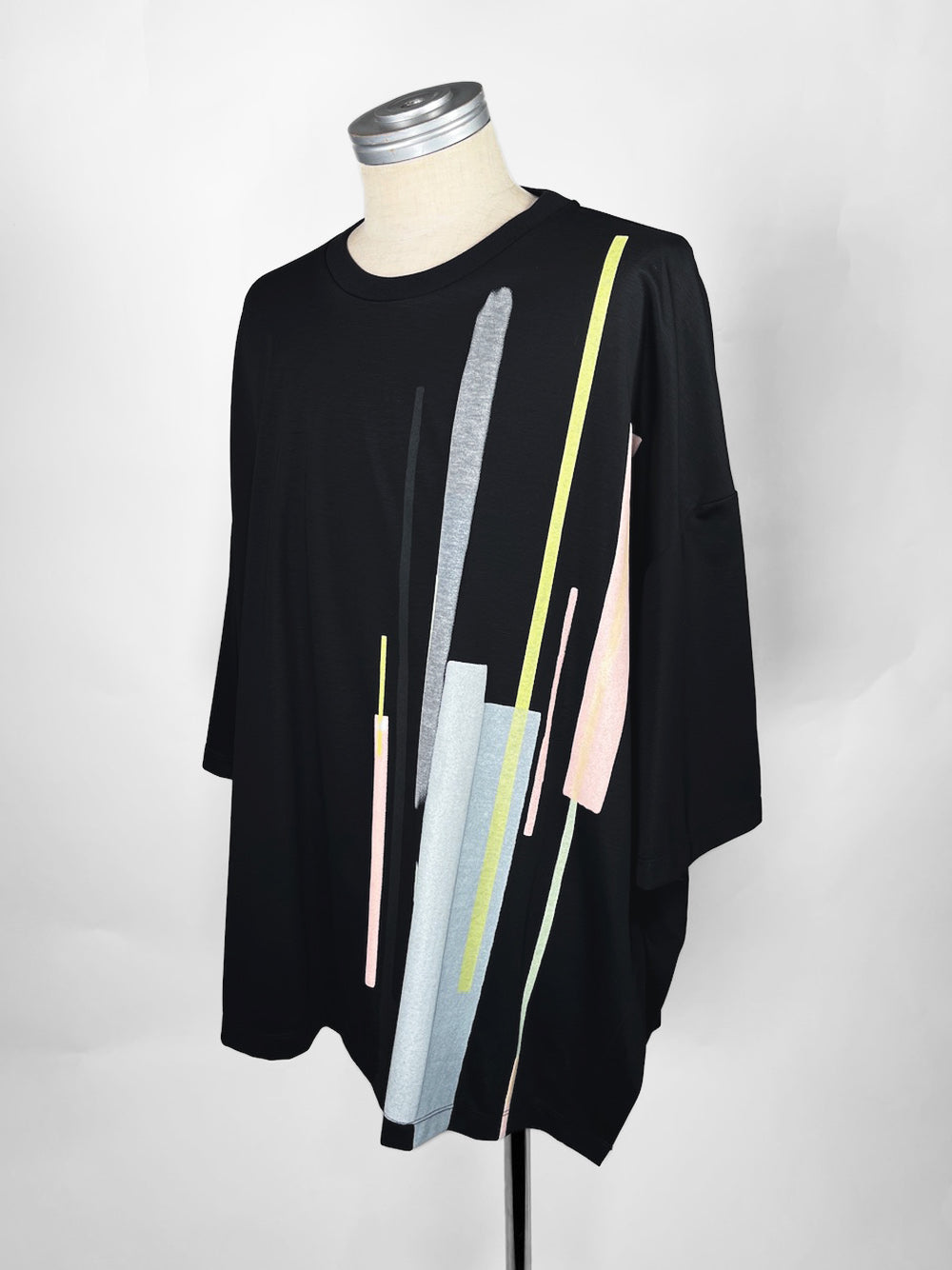 LB23SS-TE03-FPR | ミックスプリントサイドベントTシャツ | BLACK