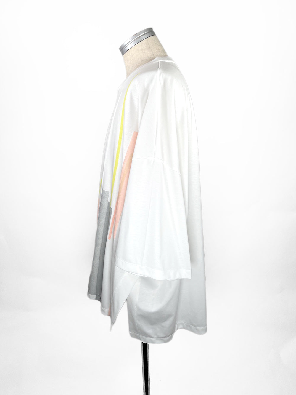 LB23SS-TE03-FPR | Mix Print Side Vent T-shirt | WHITE