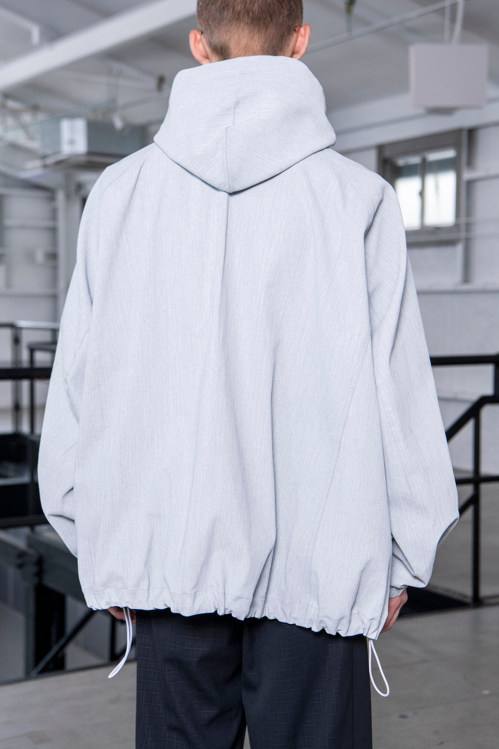 LB23SS-BL03-PDN | ピグメントダイドフードブルゾン | WHITE PIGMENT DYED