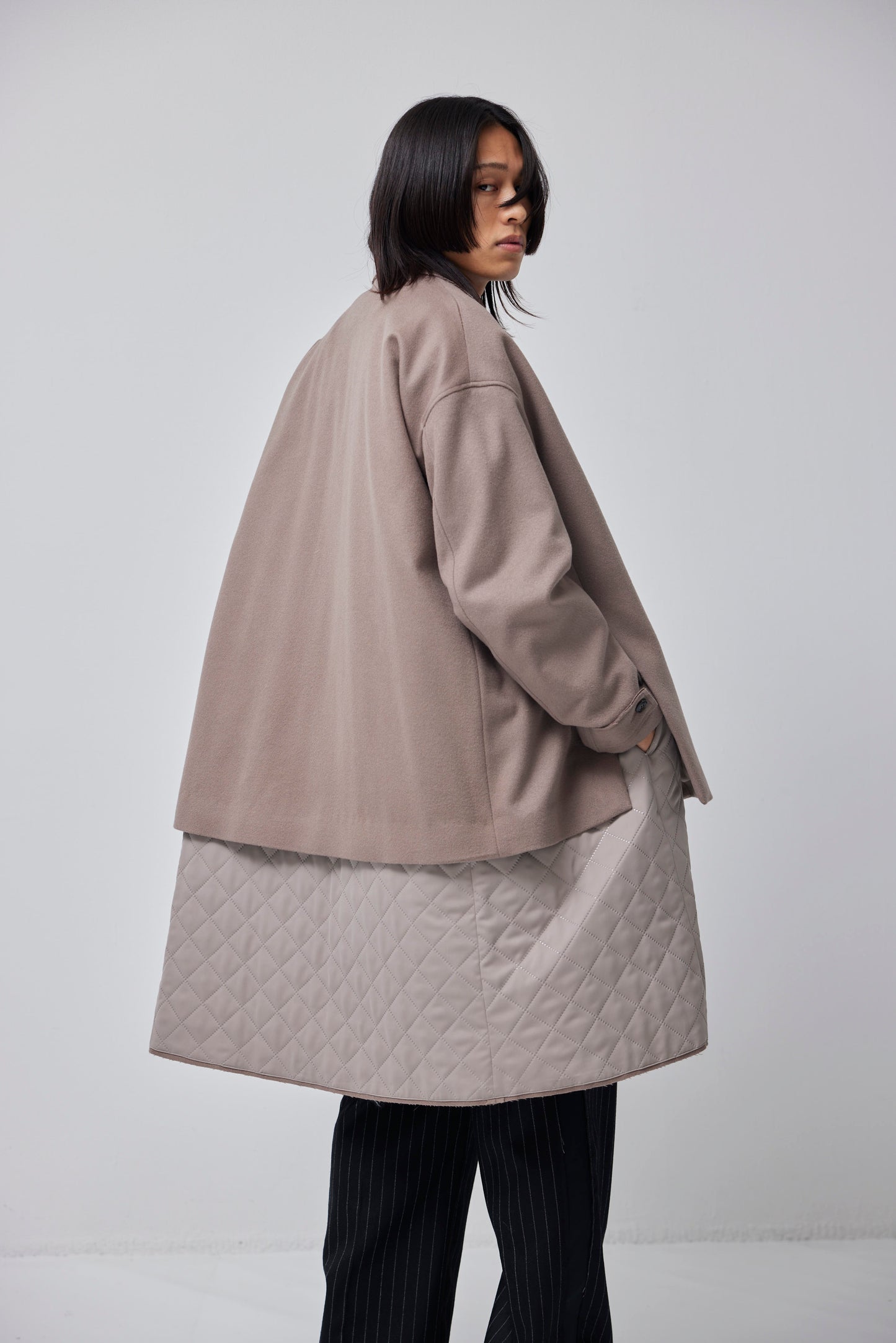 LB23AW-CO01-SSM | Pinsonic Separable 3WAY Chester Coat | WOOD 
