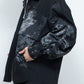 LB24SS-SHBL01-SLV-SRK | アートモチーフトラックシャツジャケット | BLACK