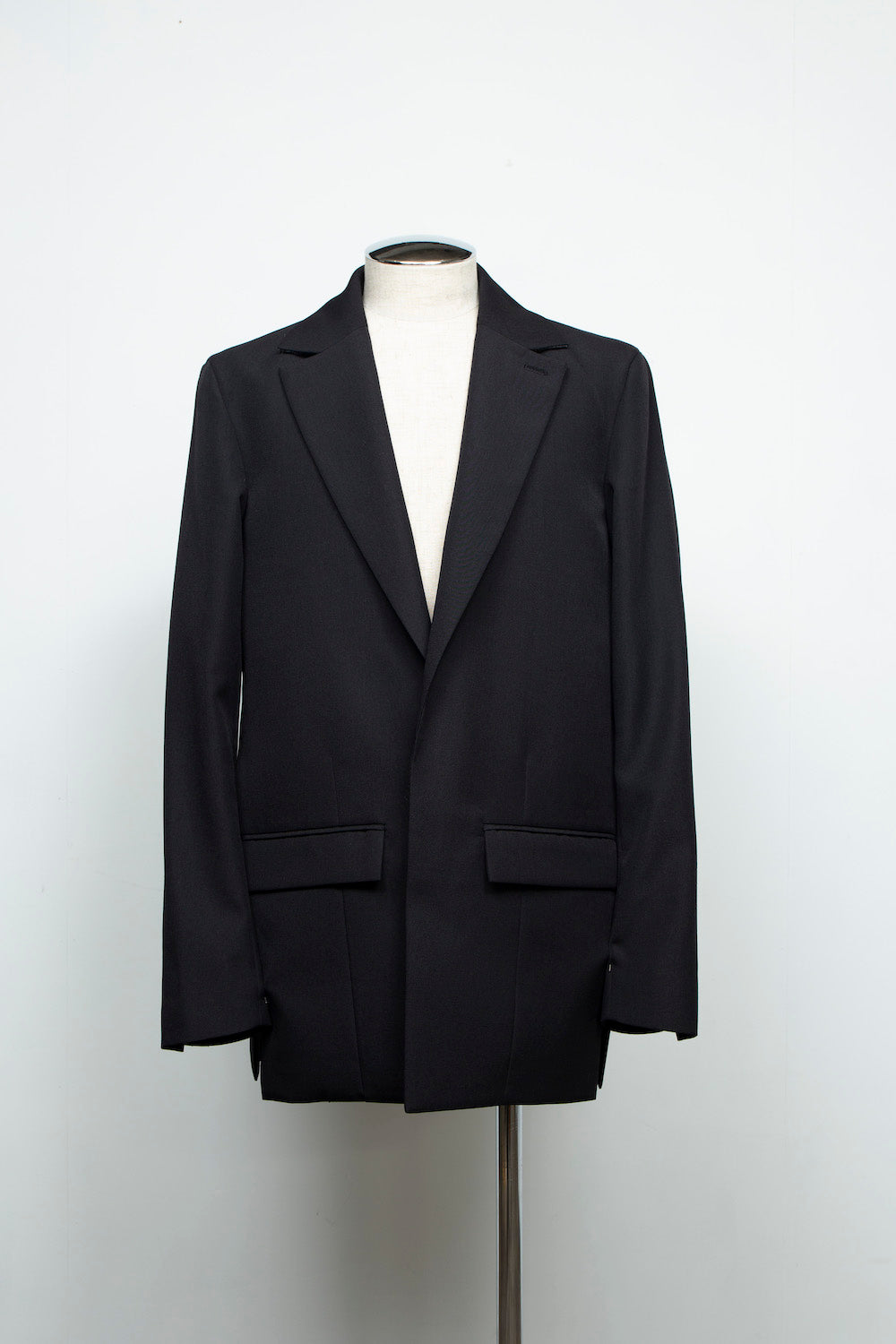 <LAST 1点> LB24AW-JK06-ADK | サイドベントテーラードジャケット | BLACK