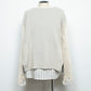 LB24AW-PO06-FSJ | フェイクレイヤーボートネックプルオーバー | IVORY×OFFWHITE STRIPE