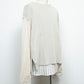 LB24AW-PO06-FSJ | フェイクレイヤーボートネックプルオーバー | IVORY×OFFWHITE STRIPE