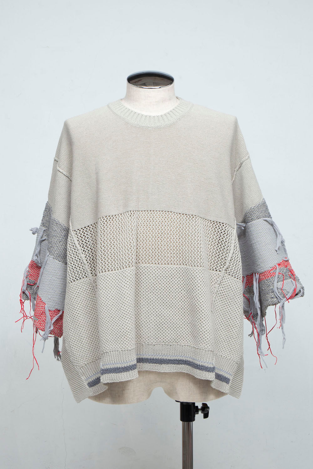 *Limited Edition* LB24SS-KNPS01-TRA-TE | Thread Intarsia Summer Knit Crew Neck | SAND 