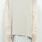 LB24AW-PO06-FSJ | フェイクレイヤーボートネックプルオーバー | IVORY×OFFWHITE STRIPE