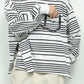 LB24AW-PO07-BOD | Taping Aid Damage Border Pullover | WHITE×ELFENBEIN