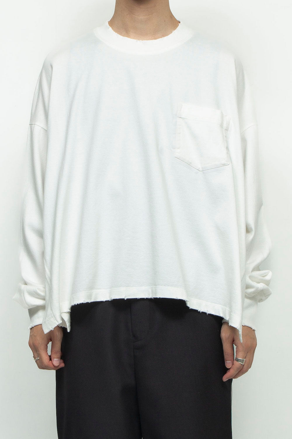 LB24AW-PO07-ITD | テーピングエイドダメージプルオーバー | OFF WHITE