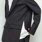 <LAST 1点> LB24AW-JK06-ADK | サイドベントテーラードジャケット | BLACK