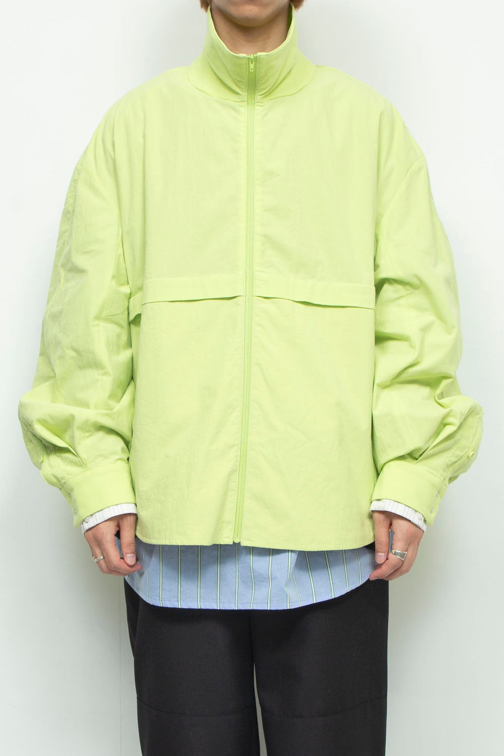 LB24AW-SHBL01-OMS | Omi Sable Track Shirt Blouson | NEON GREEN