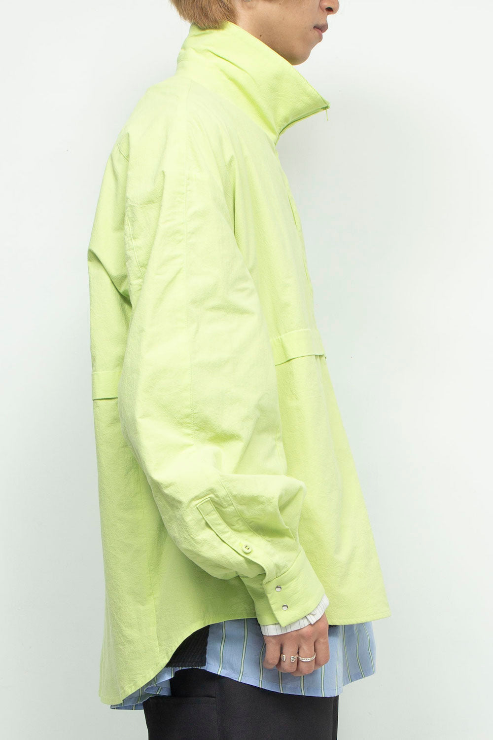 LB24AW-SHBL01-OMS | Omi Sable Track Shirt Blouson | NEON GREEN