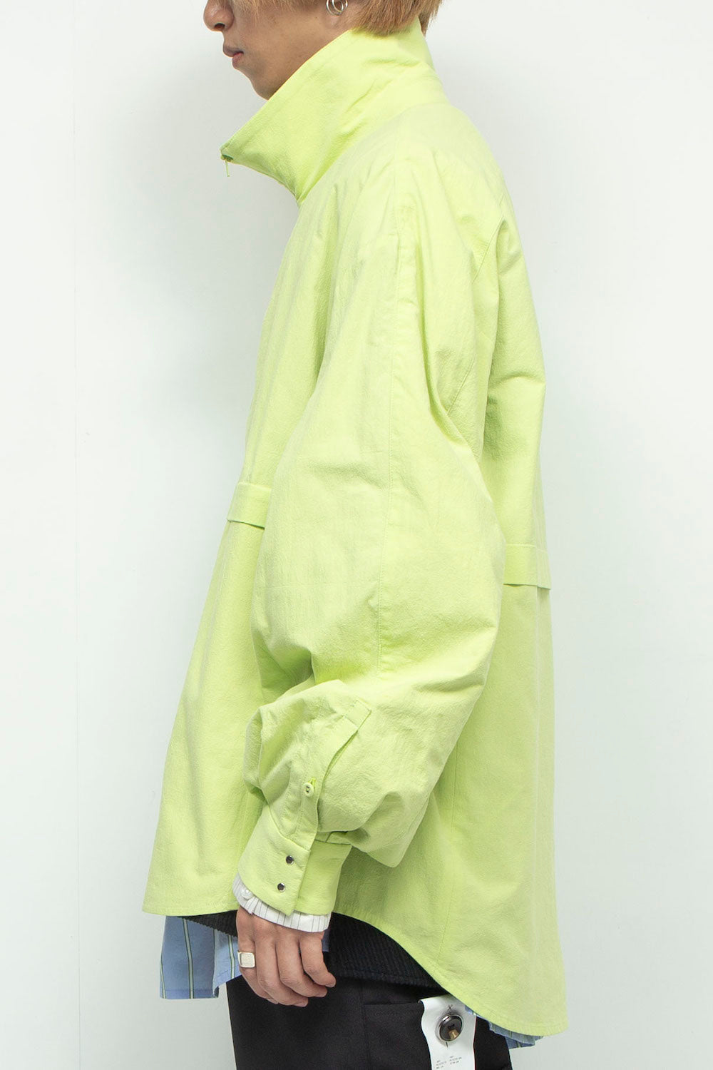 LB24AW-SHBL01-OMS | Omi Sable Track Shirt Blouson | NEON GREEN