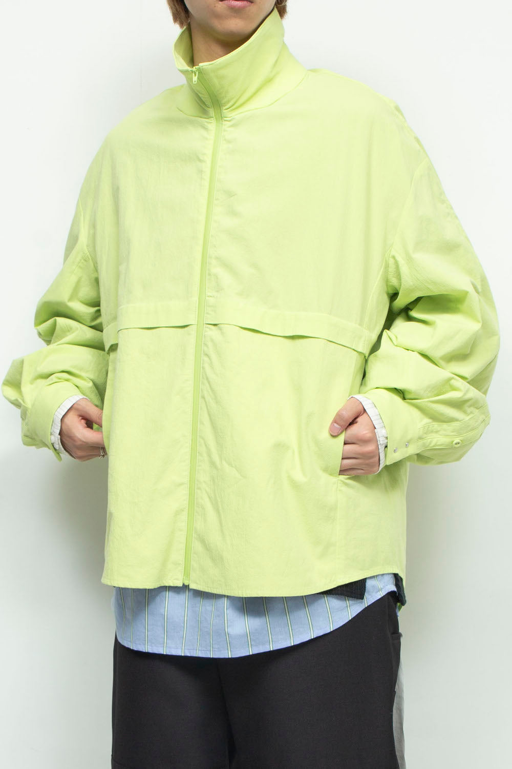 LB24AW-SHBL01-OMS | Omi Sable Track Shirt Blouson | NEON GREEN