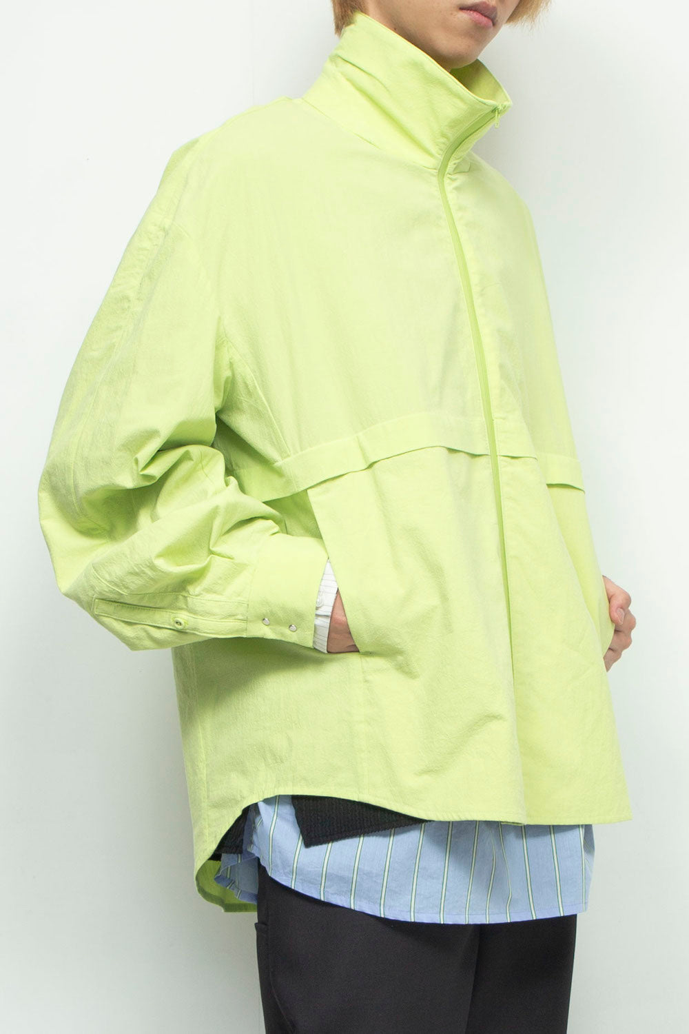 LB24AW-SHBL01-OMS | Omi Sable Track Shirt Blouson | NEON GREEN