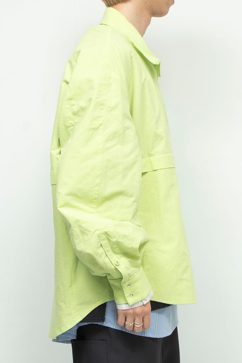 LB24AW-SHBL01-OMS | Omi Sable Track Shirt Blouson | NEON GREEN