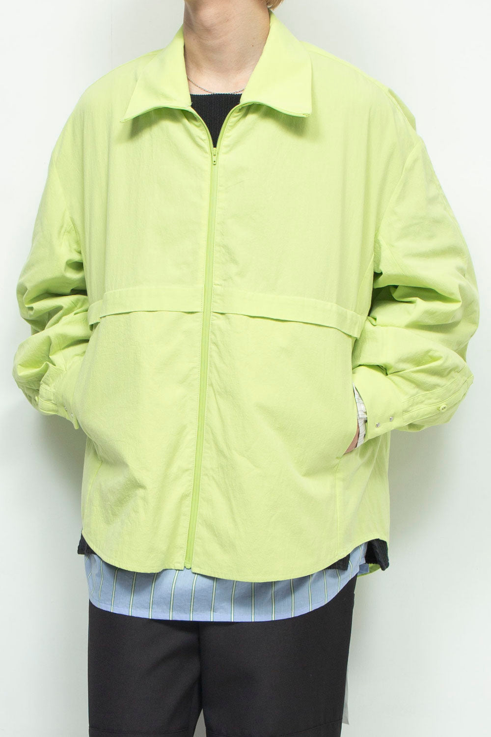 LB24AW-SHBL01-OMS | Omi Sable Track Shirt Blouson | NEON GREEN