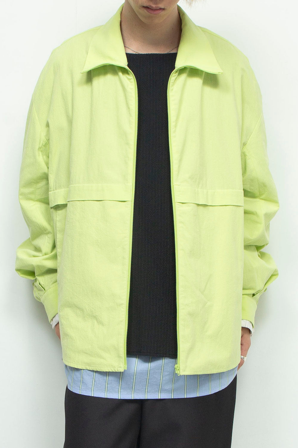 LB24AW-SHBL01-OMS | Omi Sable Track Shirt Blouson | NEON GREEN