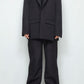 <LAST 1点> LB24AW-JK06-ADK | サイドベントテーラードジャケット | BLACK