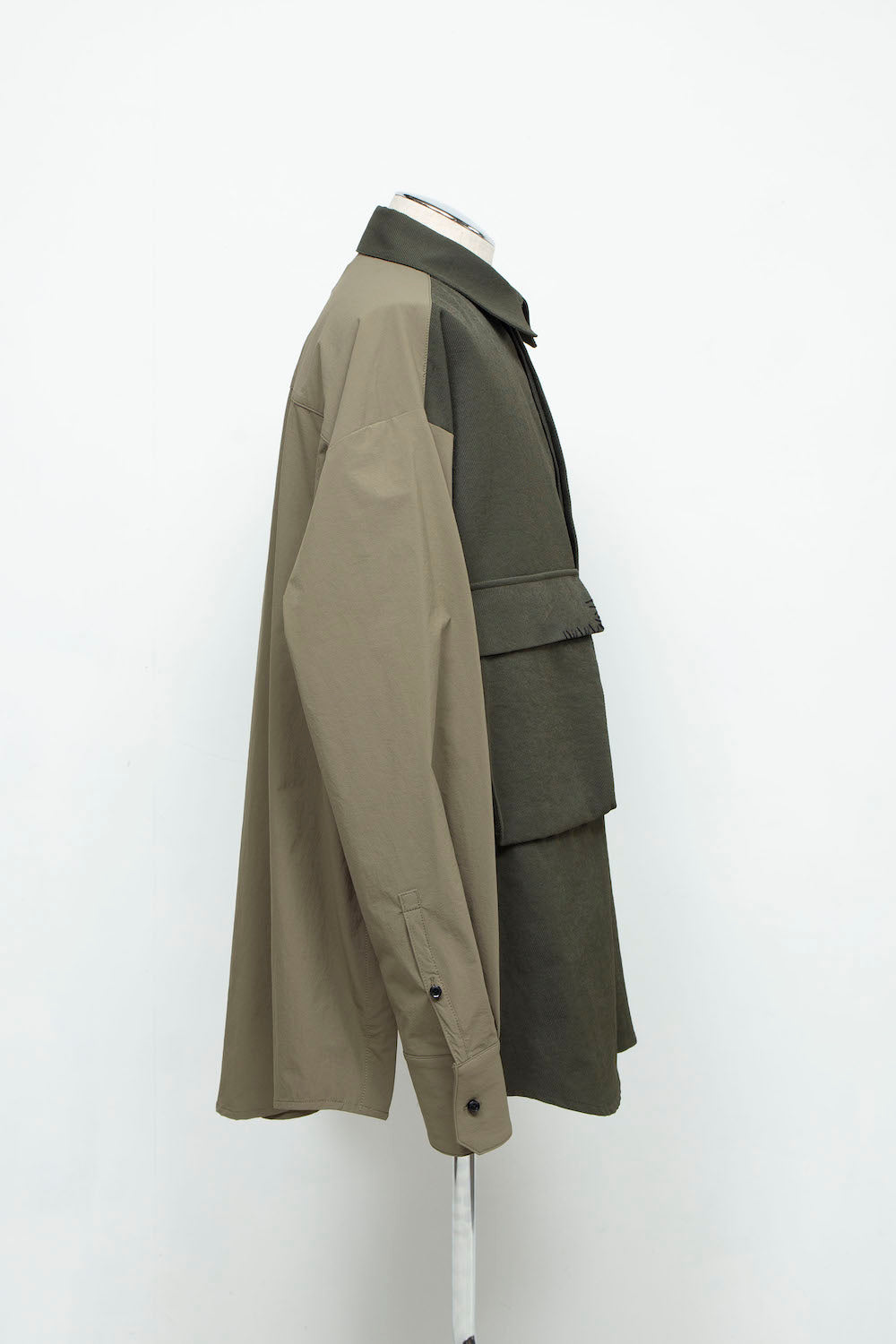 <LAST 1点> LB24AW-SH07-PAK-NBG | ハンドステッチCPOシャツジャケット | MOSS GREEN