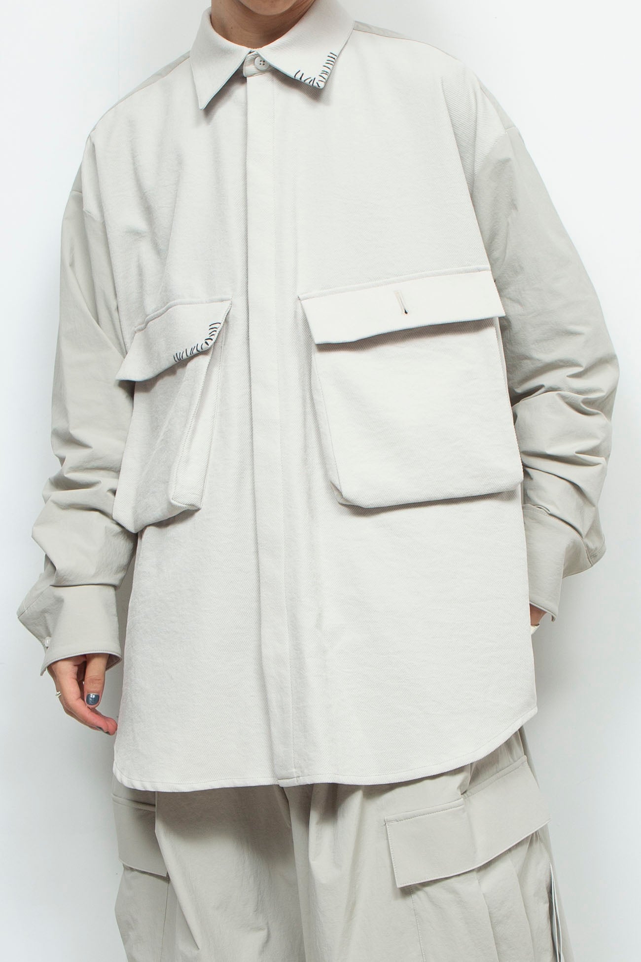 LB24AW-SH07-PAK-NBG | ハンドステッチCPOシャツジャケット | FROSTY WHITE