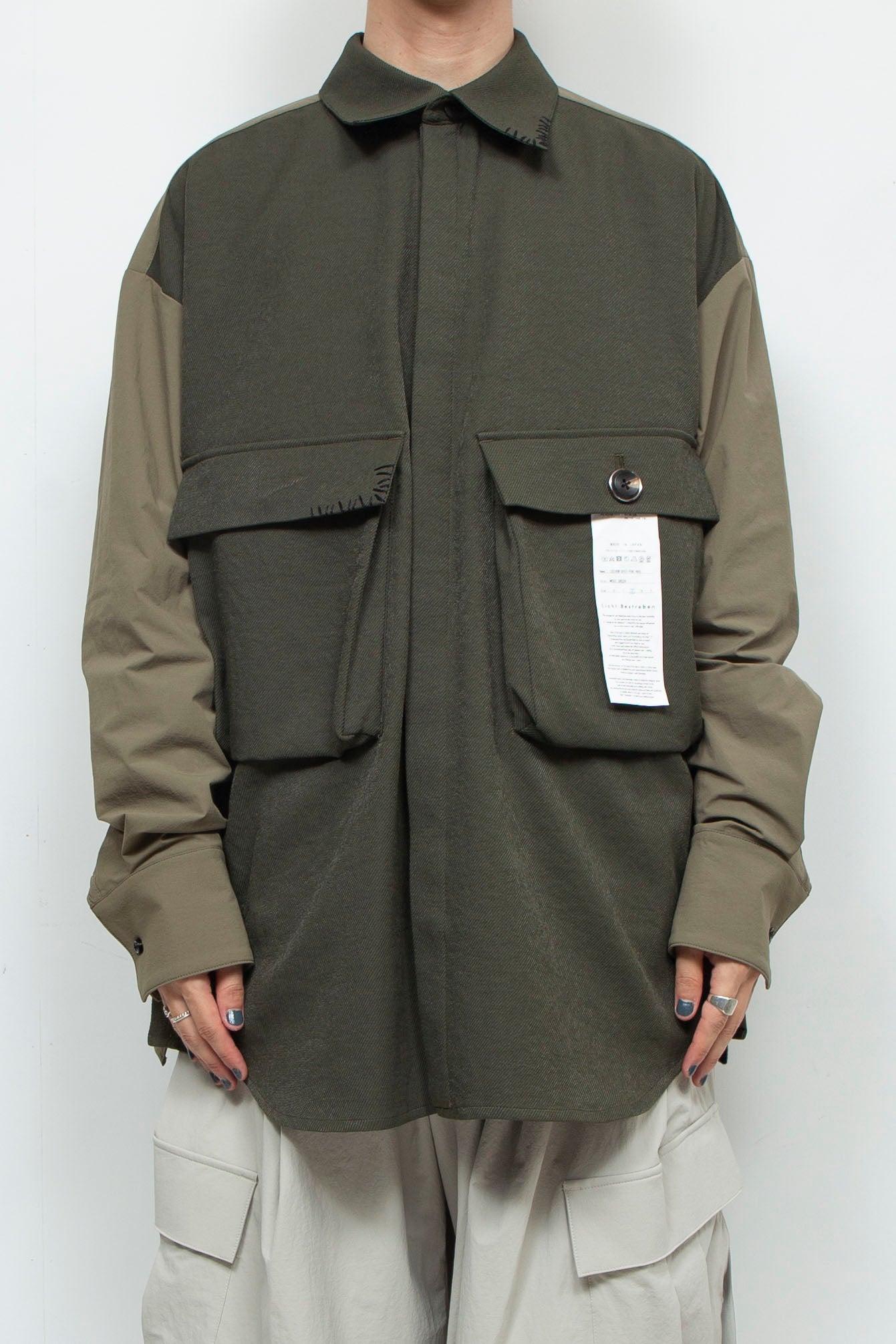 <LAST 1点> LB24AW-SH07-PAK-NBG | ハンドステッチCPOシャツジャケット | MOSS GREEN