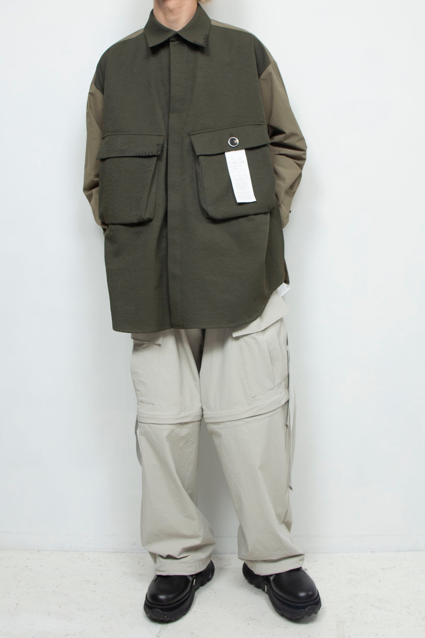 <LAST 1点> LB24AW-SH07-PAK-NBG | ハンドステッチCPOシャツジャケット | MOSS GREEN