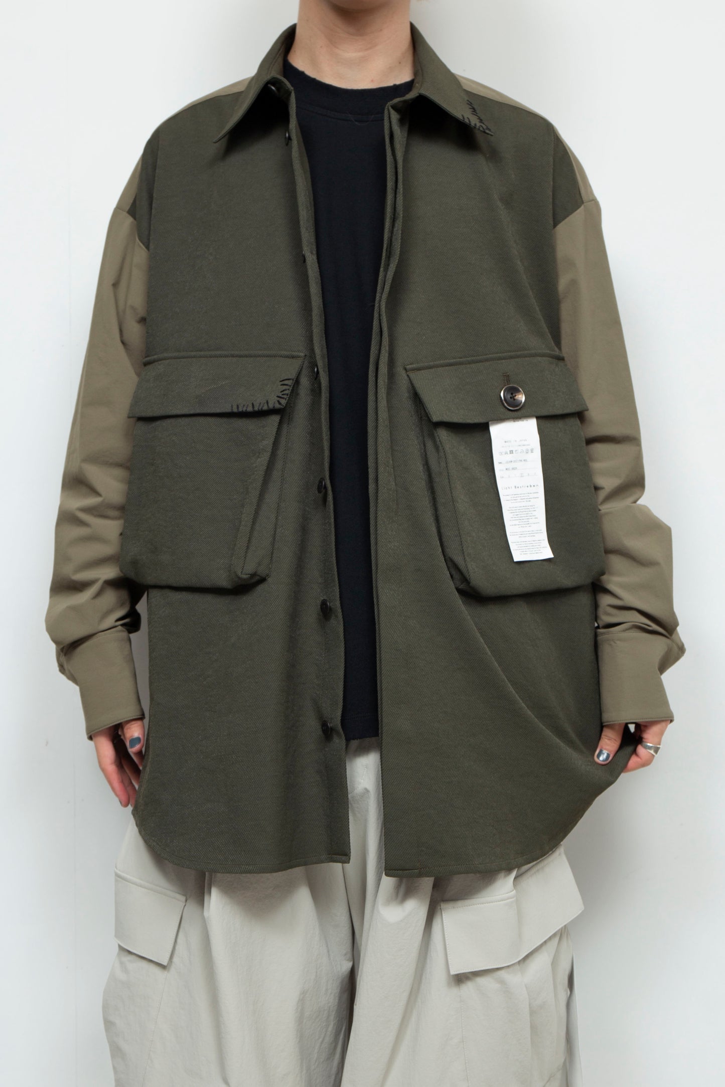 <LAST 1点> LB24AW-SH07-PAK-NBG | ハンドステッチCPOシャツジャケット | MOSS GREEN